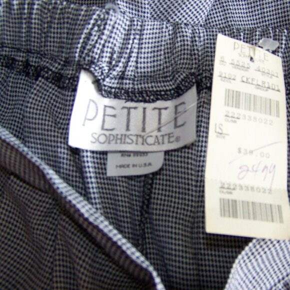 petite sophisticate pants suit check with flowers - Picture 8 of 8